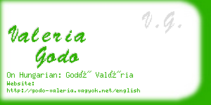 valeria godo business card